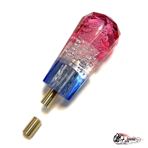 Насадка на ручку КПП дрифтовая 10см 3 цвета кристалл (красный белый синий)