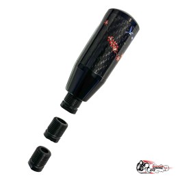 Насадка на ручку КПП мейхуа на фоне карбон черная 8,5см