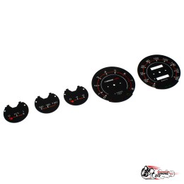 Шкала 2106 под стандартные датчики ИНЖ в стиле Веста (красная)