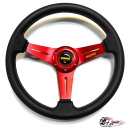 Руль МОМО без вылета красный (бюджет)