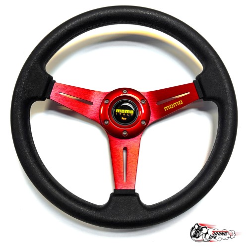 Руль МОМО без вылета красный (бюджет)