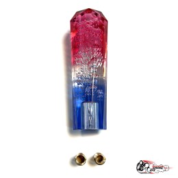 Насадка на ручку КПП дрифтовая 15см 3 цвета кристалл (красный белый синий)