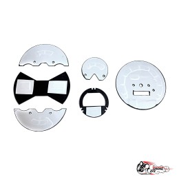 Шкала 2105 под стандартные датчики в стиле Веста синяя