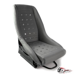Спортивное сиденье (ковш) Old School (серая эко.кожа)