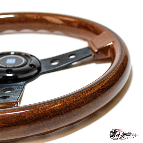 руль Nardi style черный дерево отверстия