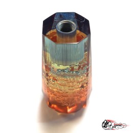 Насадка на ручку КПП дрифтовая 10см 3 цвета кристалл (оранжевый желтый темно-зеленый)