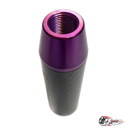 Насадка на ручку КПП мейхуа на фоне карбон фиолетовая 13см