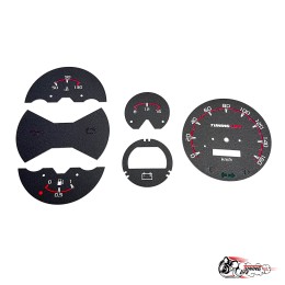 Шкала 2105 под стандартные датчики в стиле Веста красная