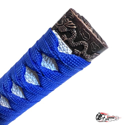 Насадка на КПП меч самурая Синяя с Белым 20см