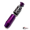 Насадка на ручку КПП сакура на фоне карбон фиолетовая 8,5см