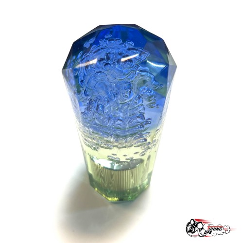 Насадка на ручку КПП дрифтовая 15см 3 цвета кристалл (синий белый зеленый)