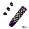 Насадка на ручку КПП сакура на фоне карбон фиолетовая 13см