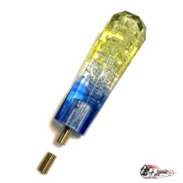 Насадка на ручку КПП дрифтовая 15см 3 цвета кристалл (желтый белый синий)