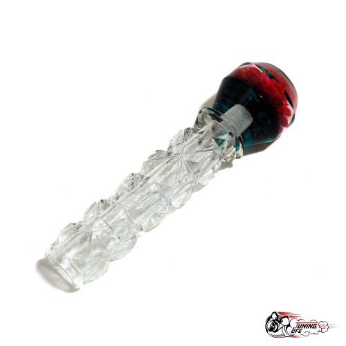 насадка на ручку КПП "розочка" зеленый фон длинная прозрачная