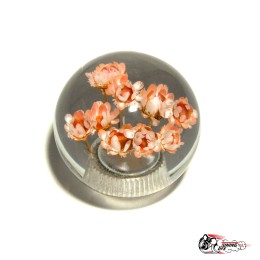 Насадка на ручку кпп шар Цветочки Розовые