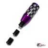 Насадка на ручку КПП сакура на фоне карбон фиолетовая 8,5см