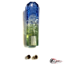 Насадка на ручку КПП дрифтовая 15см 3 цвета кристалл (синий белый зеленый)