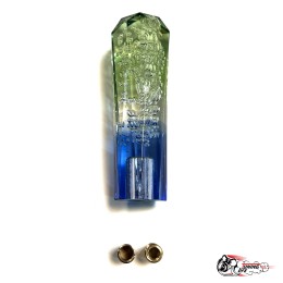 Насадка на ручку КПП дрифтовая 15см 3 цвета кристалл (зеленый белый синий)