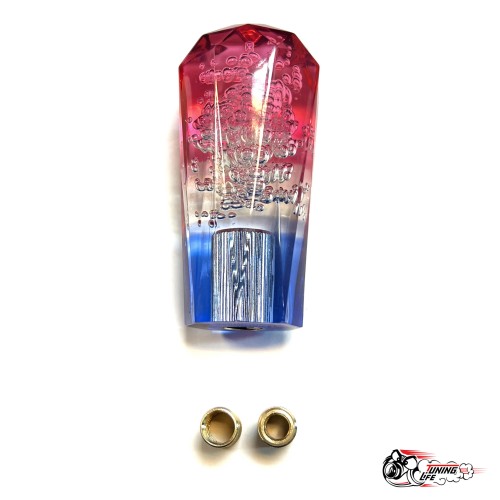 Насадка на ручку КПП дрифтовая 10см 3 цвета кристалл (красный белый синий)