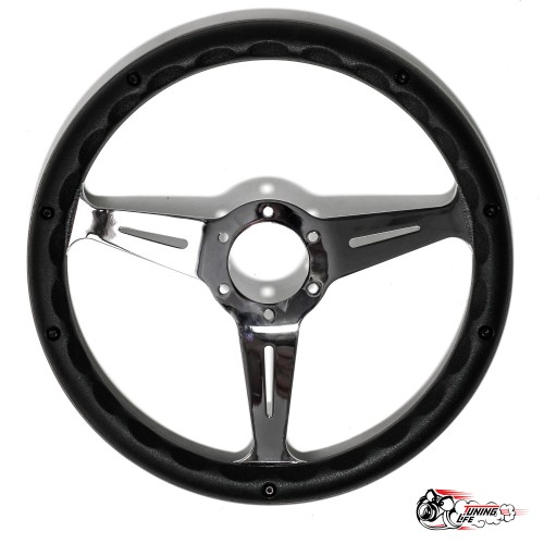 Руль Nardi style хром НАСТОЯЩЕЕ дерево вырезы