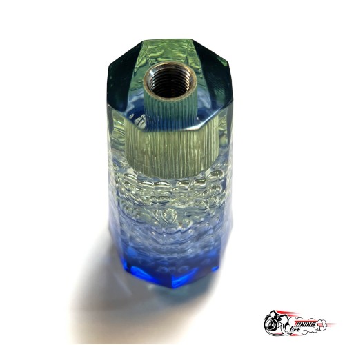 Насадка на ручку КПП дрифтовая 15см 3 цвета кристалл (синий белый зеленый)