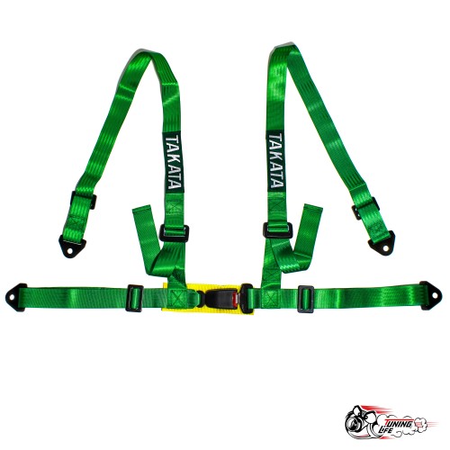 Ремни ТАКАТА ЗЕЛЕНЫЕ 4 точки стандартная застежка (2 дюйма)