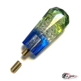 Насадка на ручку КПП дрифтовая 10см 3 цвета кристалл (зеленый белый синий)