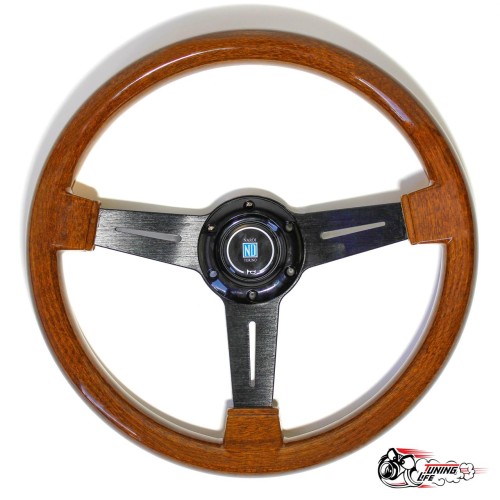 Руль Nardi style черный дерево вырезы