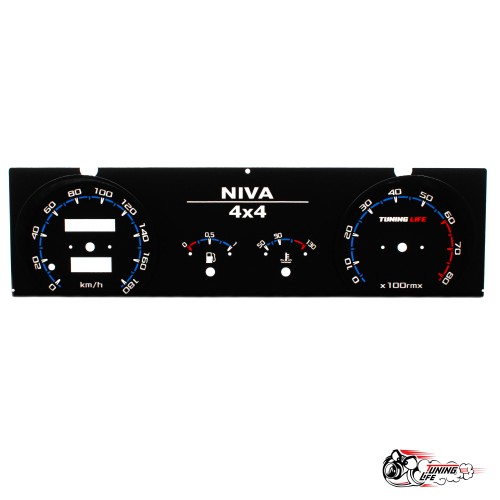 Шкала Нива приборка с.о. в стиле Vesta (синяя)