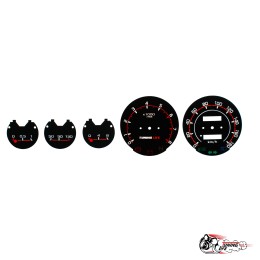 Шкала 2106 под стандартные датчики КАРБ в стиле Веста (красная)