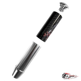 Насадка на ручку КПП мейхуа на фоне карбон серая 13см