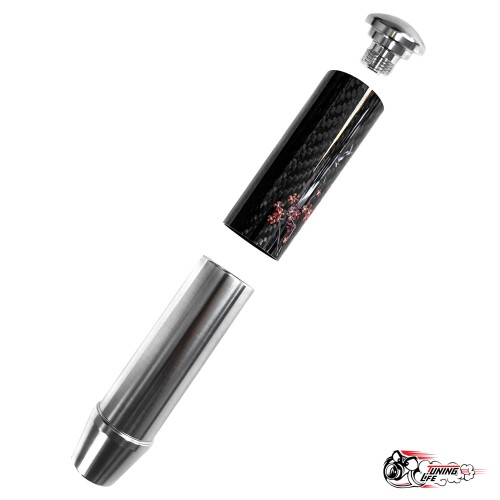 Насадка на ручку КПП мейхуа на фоне карбон серая 13см