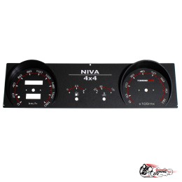 Шкала Нива приборка с.о. в стиле Vesta (красная)