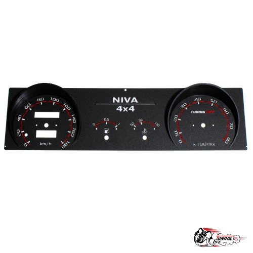 Шкала Нива приборка с.о. в стиле Vesta (красная)