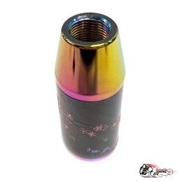 Насадка на ручку КПП мейхуа на фоне карбон НЕО ХРОМ 8,5см