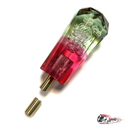 Насадка на ручку КПП дрифтовая 10см 3 цвета кристалл (зеленый белый красный)