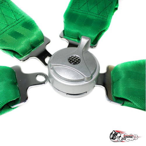 Ремни ТАКАТА ЗЕЛЕНЫЕ 4 точки (быстросъем)