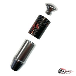 Насадка на ручку КПП мейхуа на фоне карбон темно-серая 8,5см