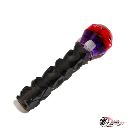 насадка на ручку КПП "розочка" синий фон длинная черная