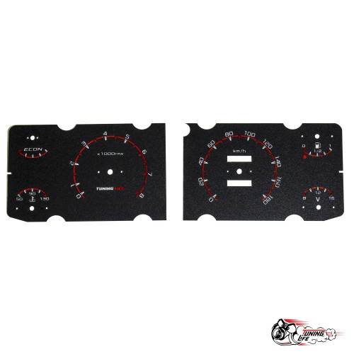 Шкала 2107 под 2 окна в стиле Vesta (красная)