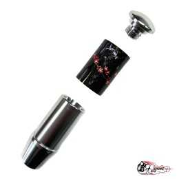 Насадка на ручку КПП мейхуа на фоне карбон серая 8,5см