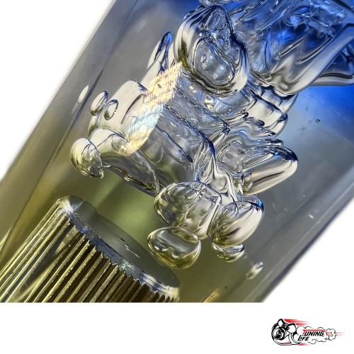 Насадка на ручку КПП дрифтовая 15см 3 цвета кристалл (синий белый желтый)