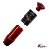 Насадка на ручку КПП мейхуа на фоне карбон красная 8,5см