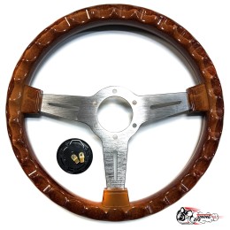 Руль Nardi style серый центр дерево вырезы