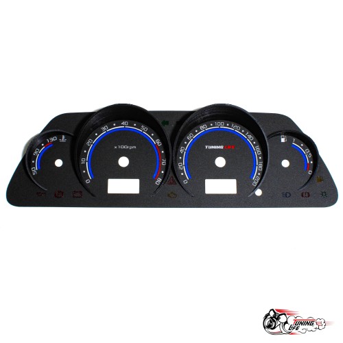 Шкала ВАЗ 2114 ВДО в стиле Приора 2 (синяя)