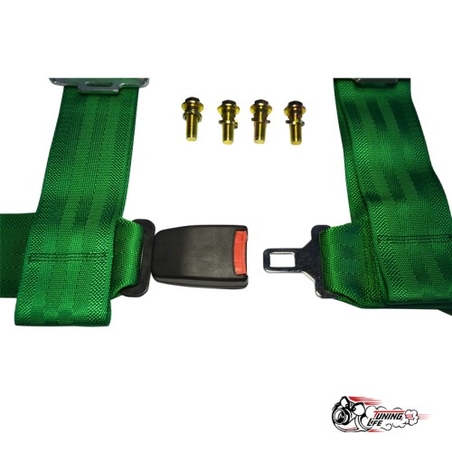 Ремни ТАКАТА ЗЕЛЕНЫЕ 4 точки стандартная застежка