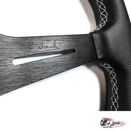 Руль Nardi кожа без выноса желтая полоска белая строчка D36