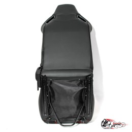 Сиденье с рег. спинкой Recaro кожа черный + ткань красная клетка (водительский регулировка слева)