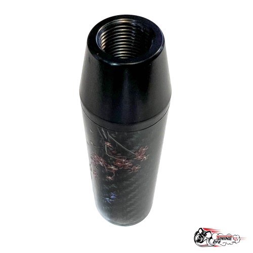 Насадка на ручку КПП мейхуа на фоне карбон черная 13см