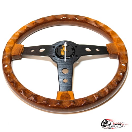 руль Nardi style черный дерево отверстия